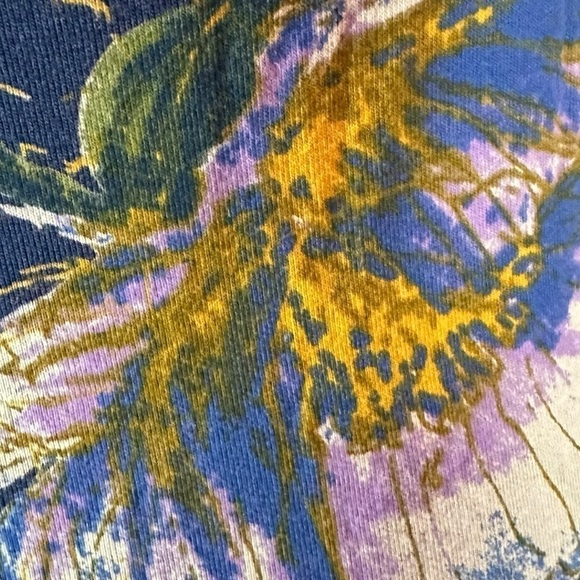 Free People We The Free Printed Birds Of Paradise Top in Navy - Picture 14 of 16